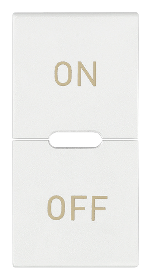 Button 1M ON OFF Symbols White Simkiss Control Systems Ltd